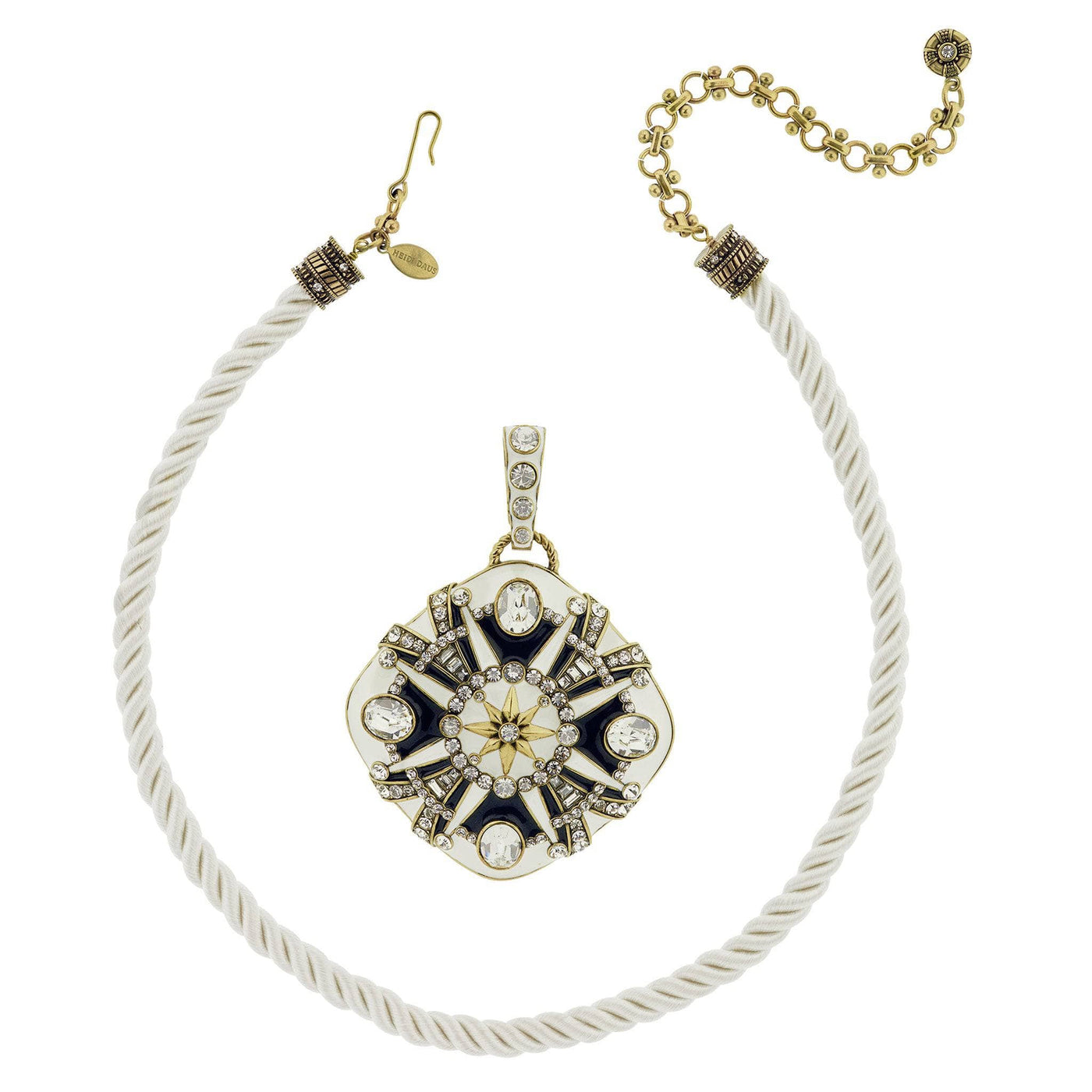 HEIDI DAUS®"Mystic Magic" Enamel Crystal Cord Enhancer Deco Necklace HEIDI DAUS®