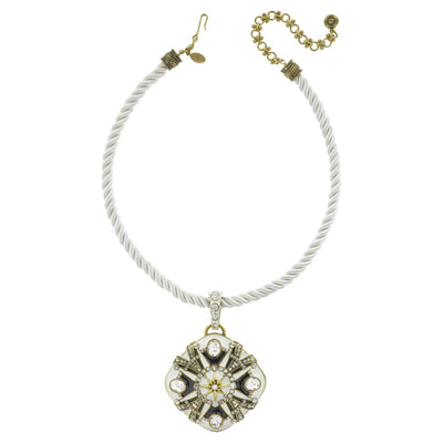HEIDI DAUS®"Mystic Magic" Enamel Crystal Cord Enhancer Deco Necklace HEIDI DAUS®