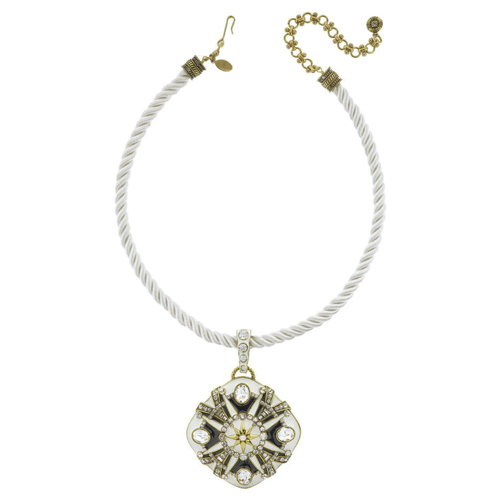 HEIDI DAUS®"Mystic Magic" Enamel Crystal Cord Enhancer Deco Necklace HEIDI DAUS®