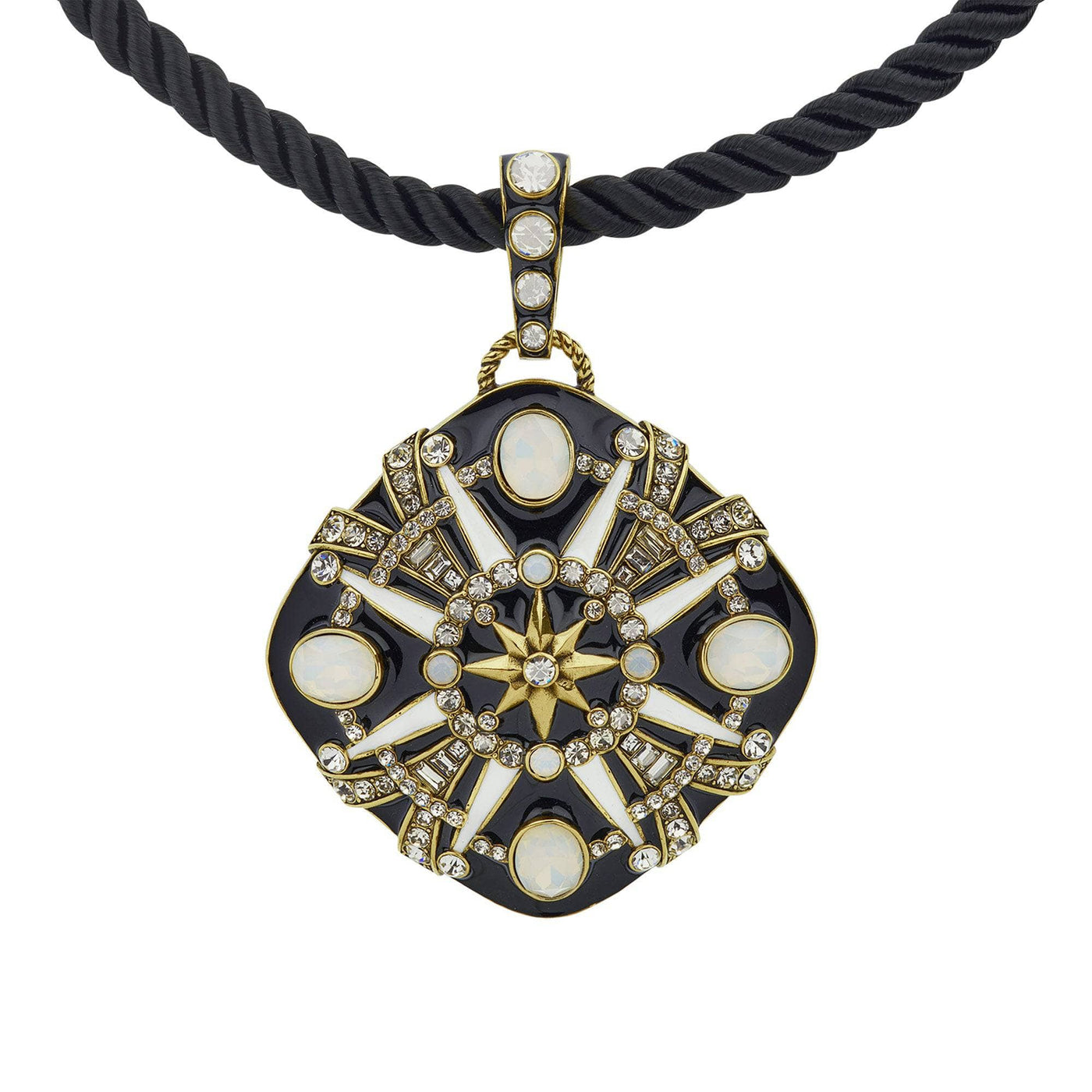 HEIDI DAUS®"Mystic Magic" Enamel Crystal Cord Enhancer Deco Necklace HEIDI DAUS®