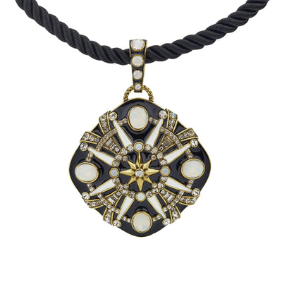 HEIDI DAUS®"Mystic Magic" Enamel Crystal Cord Enhancer Deco Necklace HEIDI DAUS®
