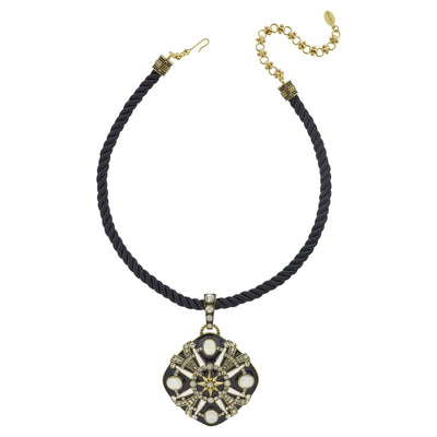 HEIDI DAUS®"Mystic Magic" Enamel Crystal Cord Enhancer Deco Necklace HEIDI DAUS®