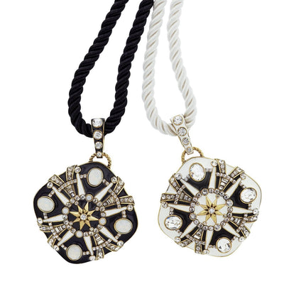 HEIDI DAUS®"Mystic Magic" Enamel Crystal Cord Enhancer Deco Necklace HEIDI DAUS®