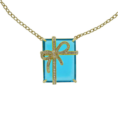 HEIDI DAUS®"Bow Wrapture" Crystal Chain Bow Necklace