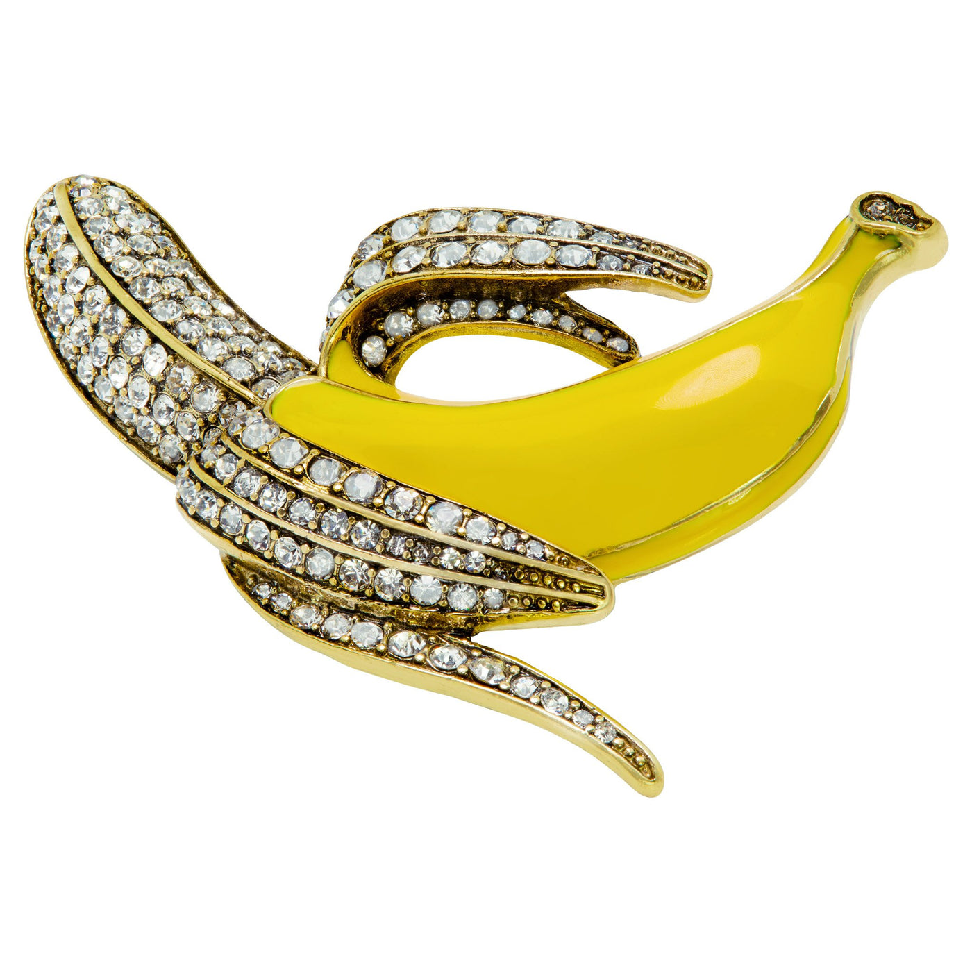 Heidi Daus®"The Real Peel" Enamel Crystal Banana Pin - Heidi Daus®