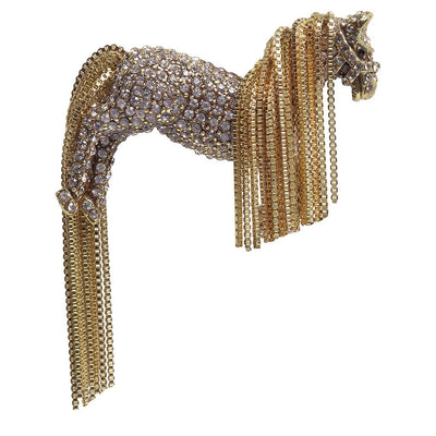 HEIDI DAUS®"Tally- Ho" Crystal Chain Horse Pin - Heidi Daus®