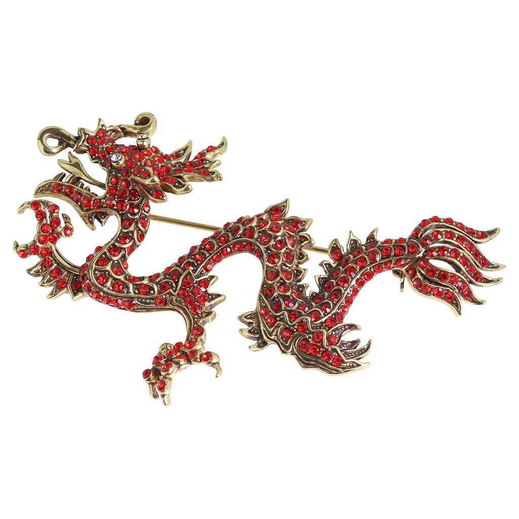 HEIDI DAUS®"Shimmering Dragon" Crystal Dragon Pin