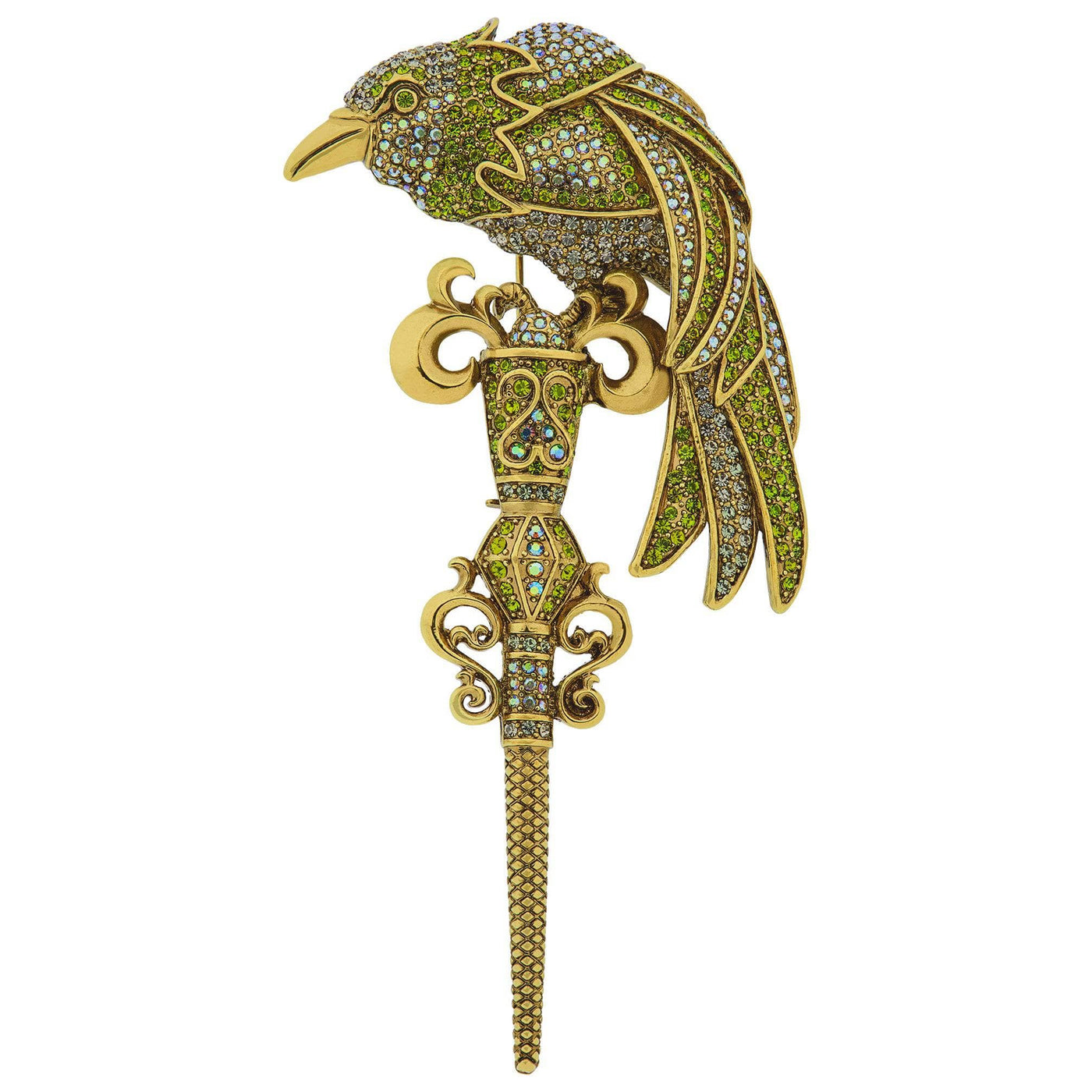 HEIDI DAUS®"Ravishing Raven" Crystal Bird Pin