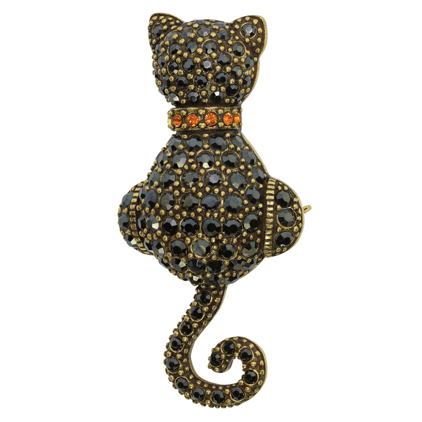 HEIDI DAUS®"Purrrfect Cat" Crystal Cat Pin