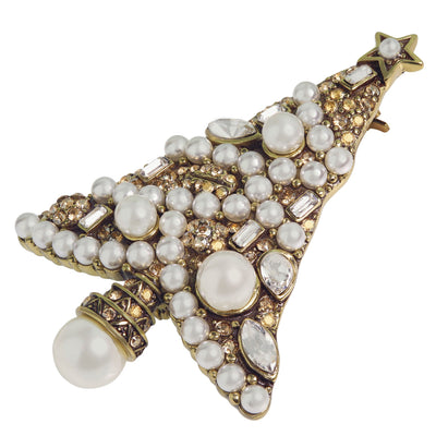 HEIDI DAUS® "Deco The Halls VIII" Beaded Crystal Tree Pin