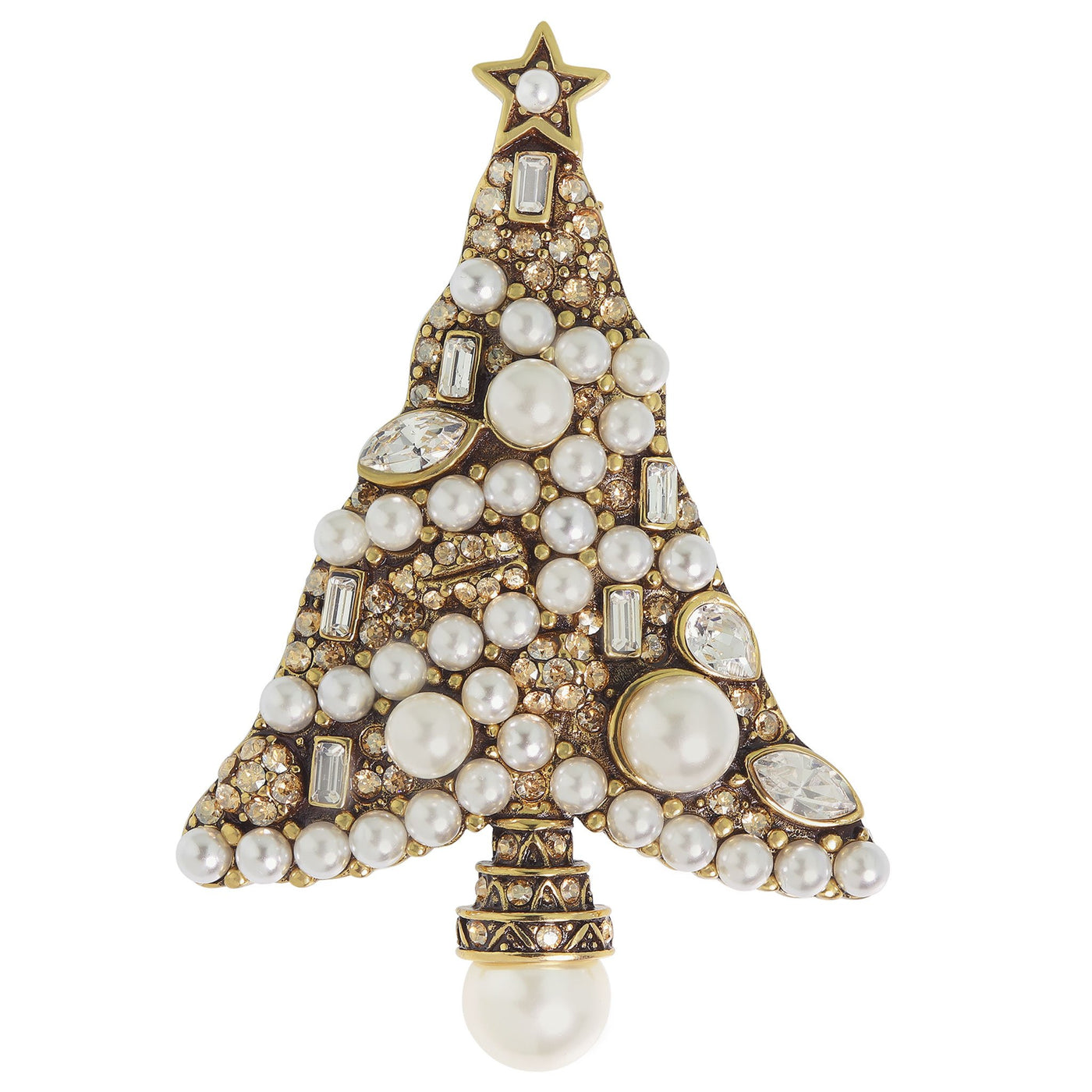 HEIDI DAUS® "Deco The Halls VIII" Beaded Crystal Tree Pin