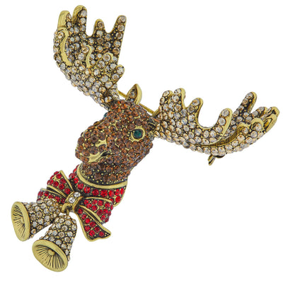 HEIDI DAUS®"Big Moose" Crystal Moose Pin HEIDI DAUS®