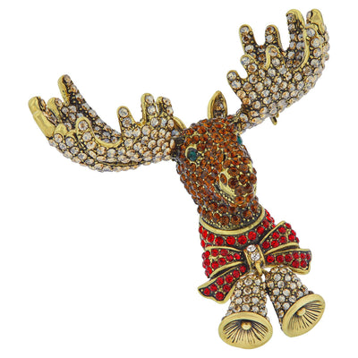 HEIDI DAUS®"Big Moose" Crystal Moose Pin HEIDI DAUS®