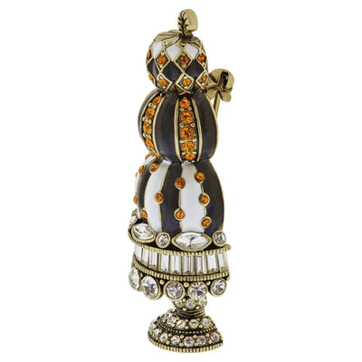 HEIDI DAUS®"Pumpkin Topeiary" Enamel Crystal Pumpkin Pin HEIDI DAUS®