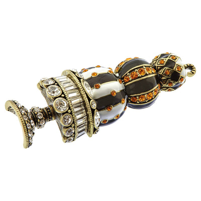 HEIDI DAUS®"Pumpkin Topeiary" Enamel Crystal Pumpkin Pin HEIDI DAUS®