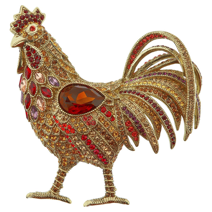 HEIDI DAUS®"Spanish Rooster" Crystal Rooster Pin HEIDI DAUS®