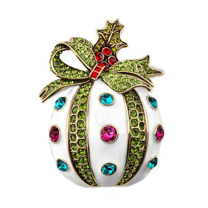 "Holly Jolly" Crystal & Enamel Holiday Pin - Heidi Daus®
