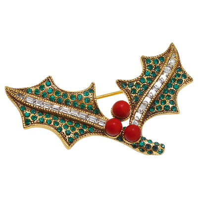 Heidi Daus®"Holy Sprig" Beaded Crystal Leaf Pin