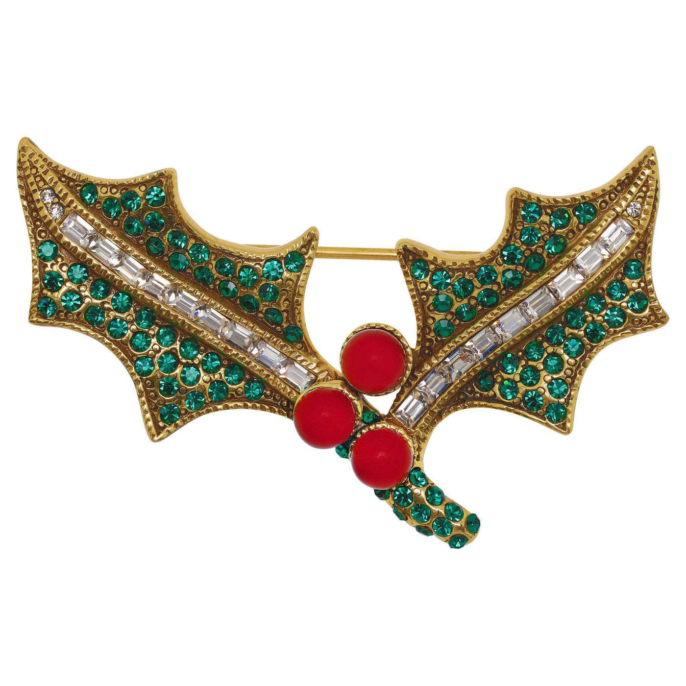 Heidi Daus®"Holy Sprig" Beaded Crystal Leaf Pin