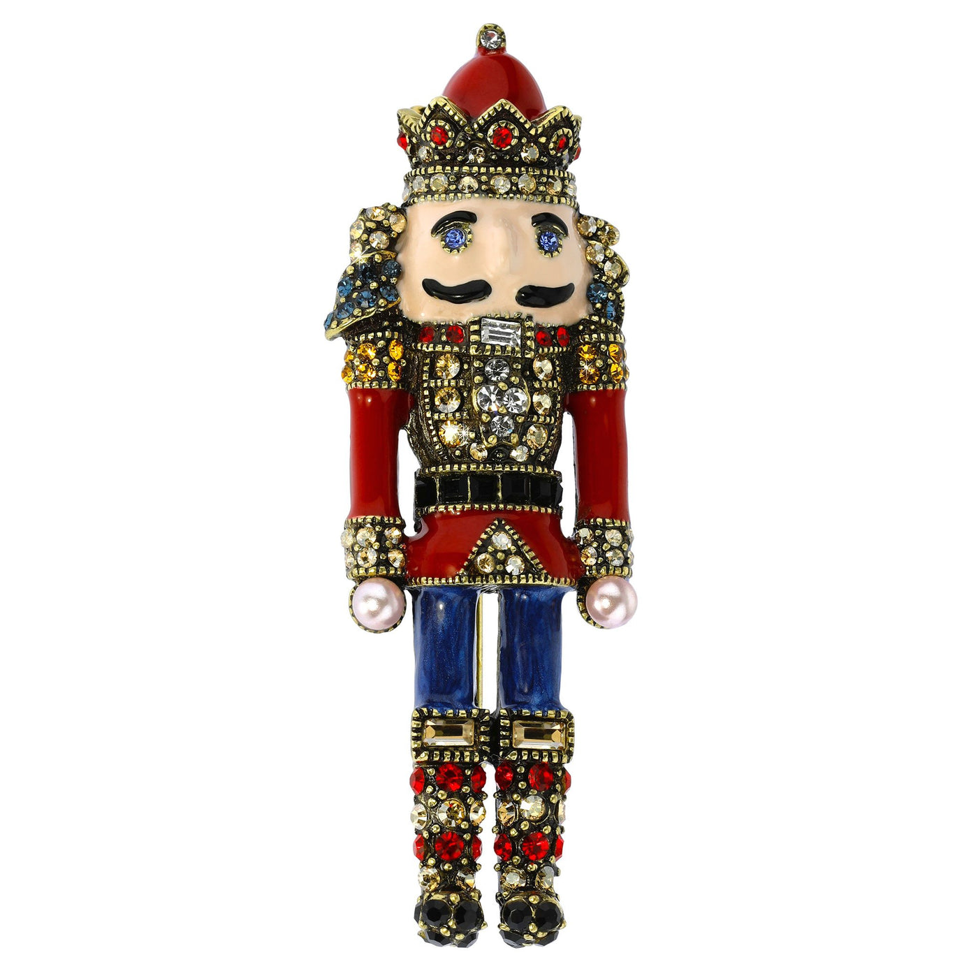 HEIDI DAUS® "Heidi's Nutcracker" Enamel Crystal Nutcracker Pin - Heidi Daus®