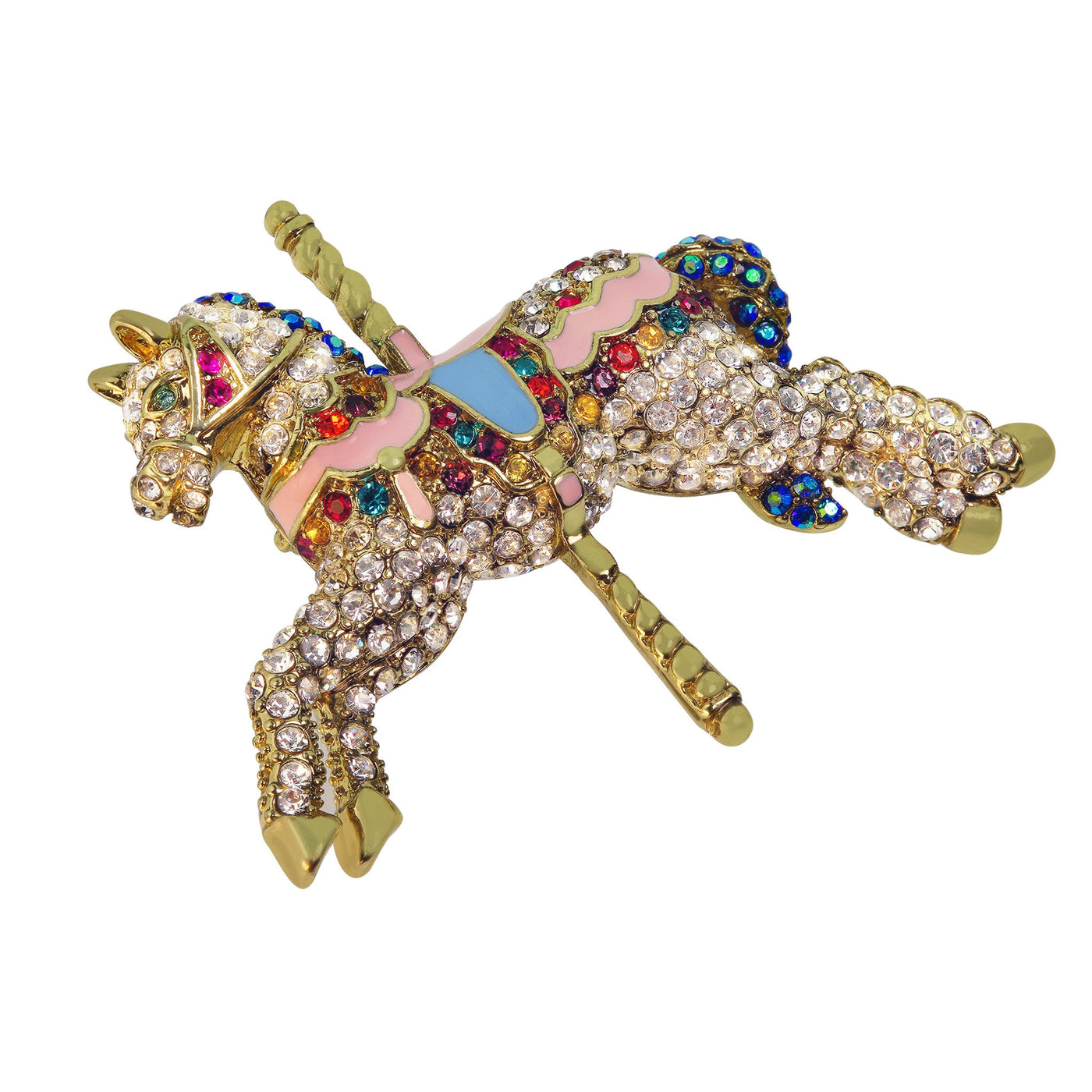 HEIDI DAUS®"Captivating Carousel" Enamel Crystal Horse Pin - HEIDI DAUS®