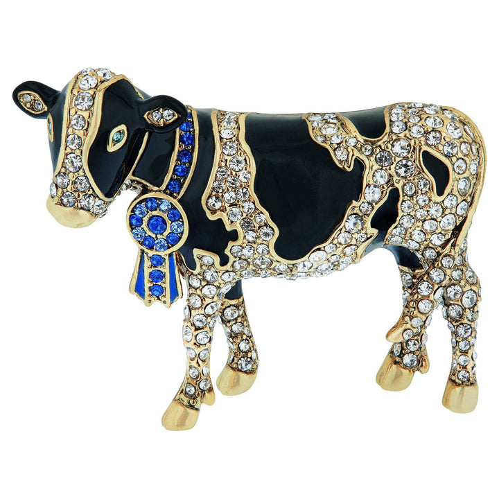 HEIDI DAUS®"Mini Moo" Enamel Crystal Cow Pin HEIDI DAUS®