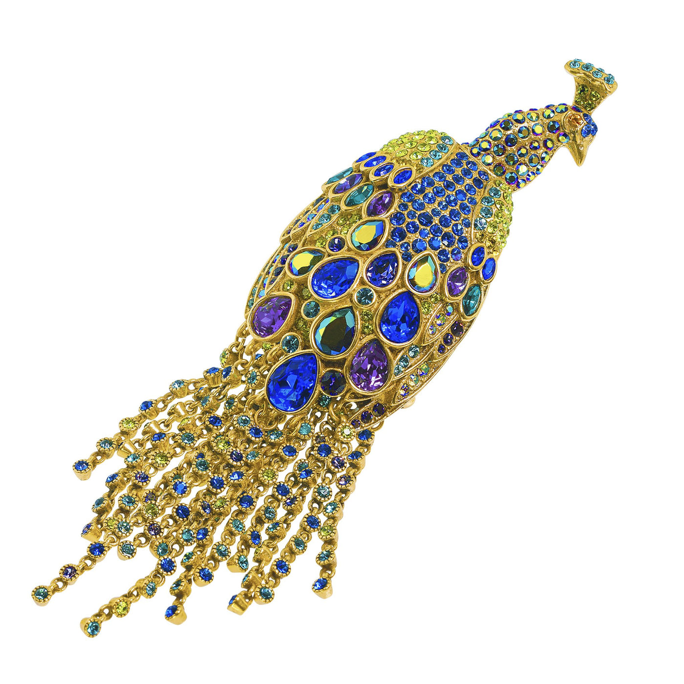 Heidi Daus®"Let Down Your Feathers" Crystal Peacock Pin - Heidi Daus®