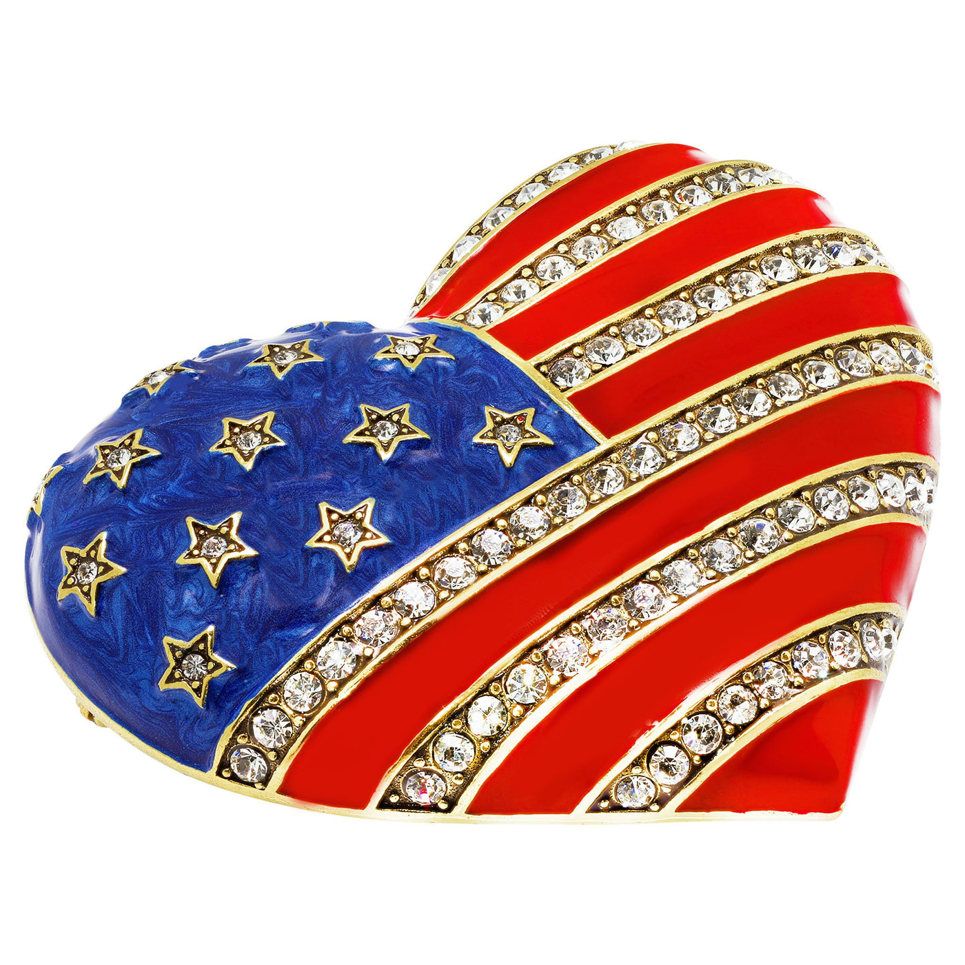 "Love American Style" Large Enamel & Swarovski Pin - Heidi Daus®