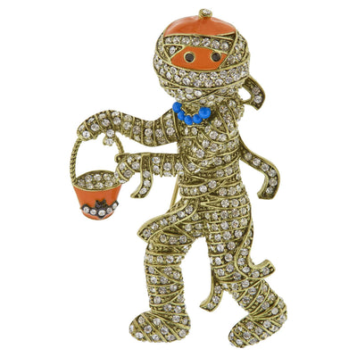 HEIDI DAUS®"Mums The Word" Enamel Beaded Crystal Mummy Pin HEIDI DAUS®