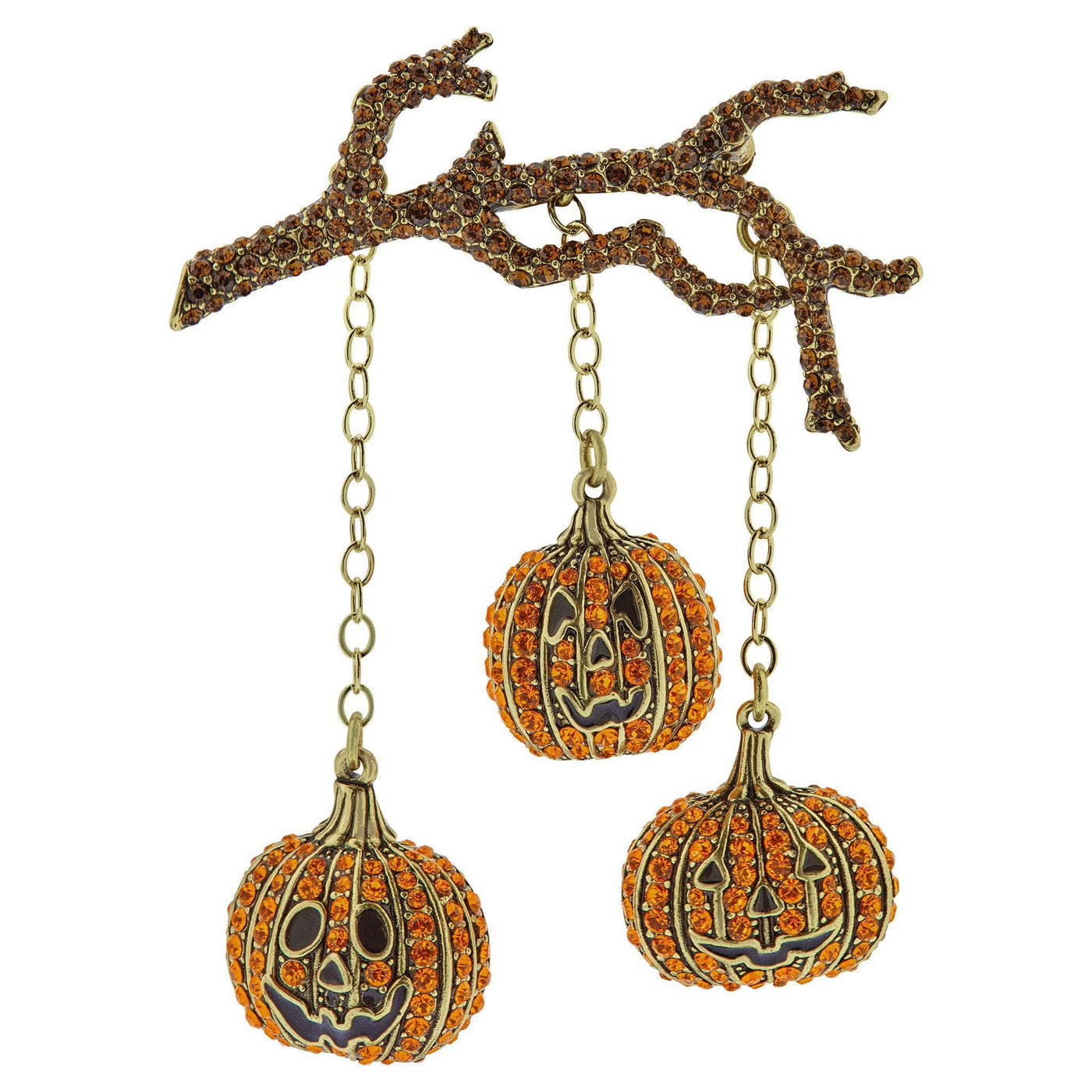 HEIDI DAUS®"Hanging Out" Enamel Crystal Pumpkin Pin HEIDI DAUS®