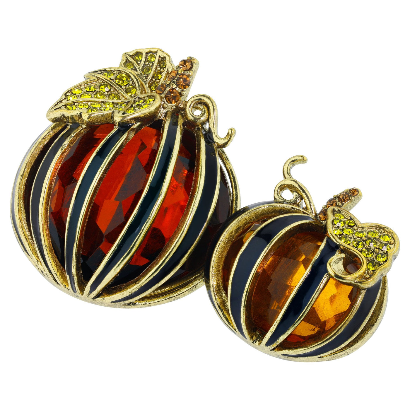 Heidi Daus®"Precious Pumpkin Patch"Enamel Crystal Pumpkin Pin - Heidi Daus®