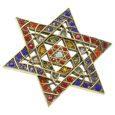 Heidi Daus®"Sparkling Star of David" Crystal Star Pin - Heidi Daus®