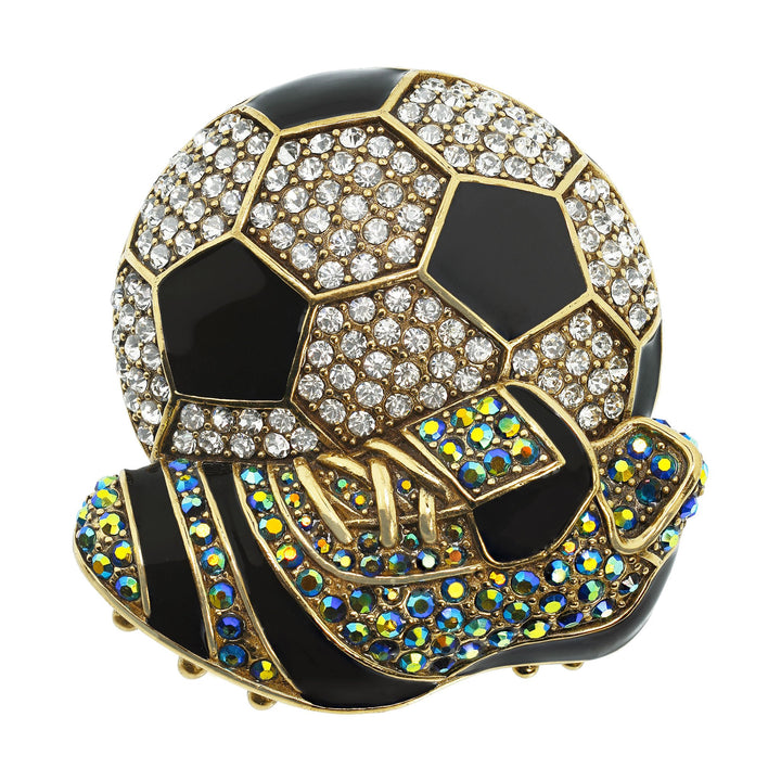 Heidi Daus®"Gorgeous Goal" Enamel Crystal Soccer Pin - Heidi Daus®