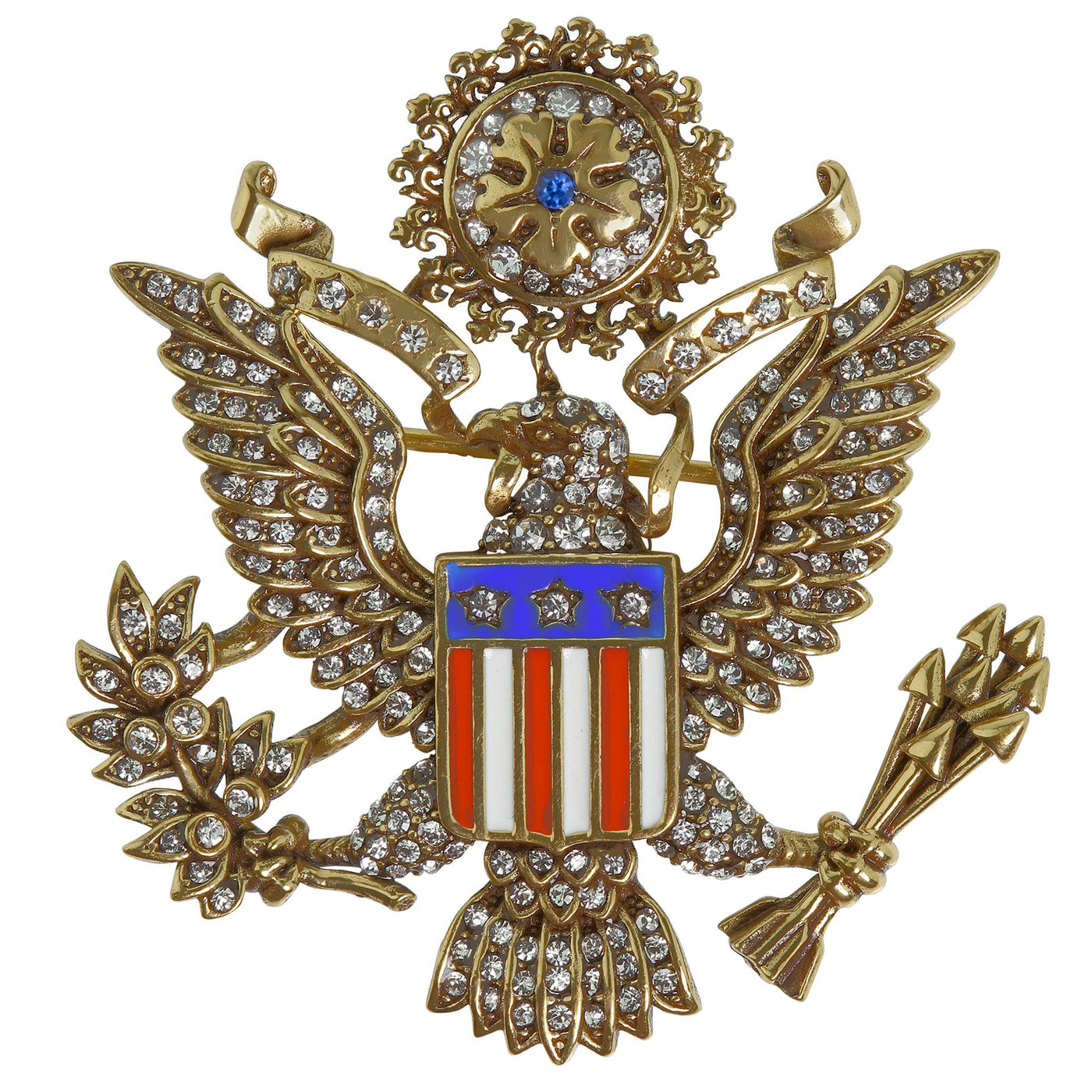 HEIDI DAUS®"E Pluribus Unum" Enamel Crystal Patriotic Pin - Heidi Daus®