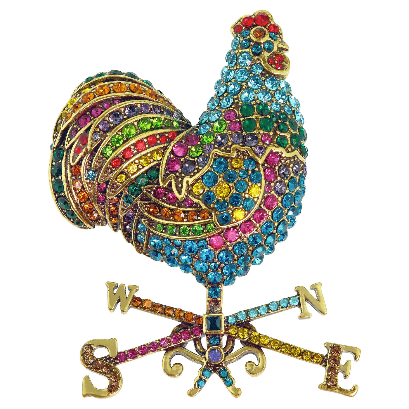 HEIDI DAUS®"You're So Vane" Crystal Rooster Pin - Heidi Daus®