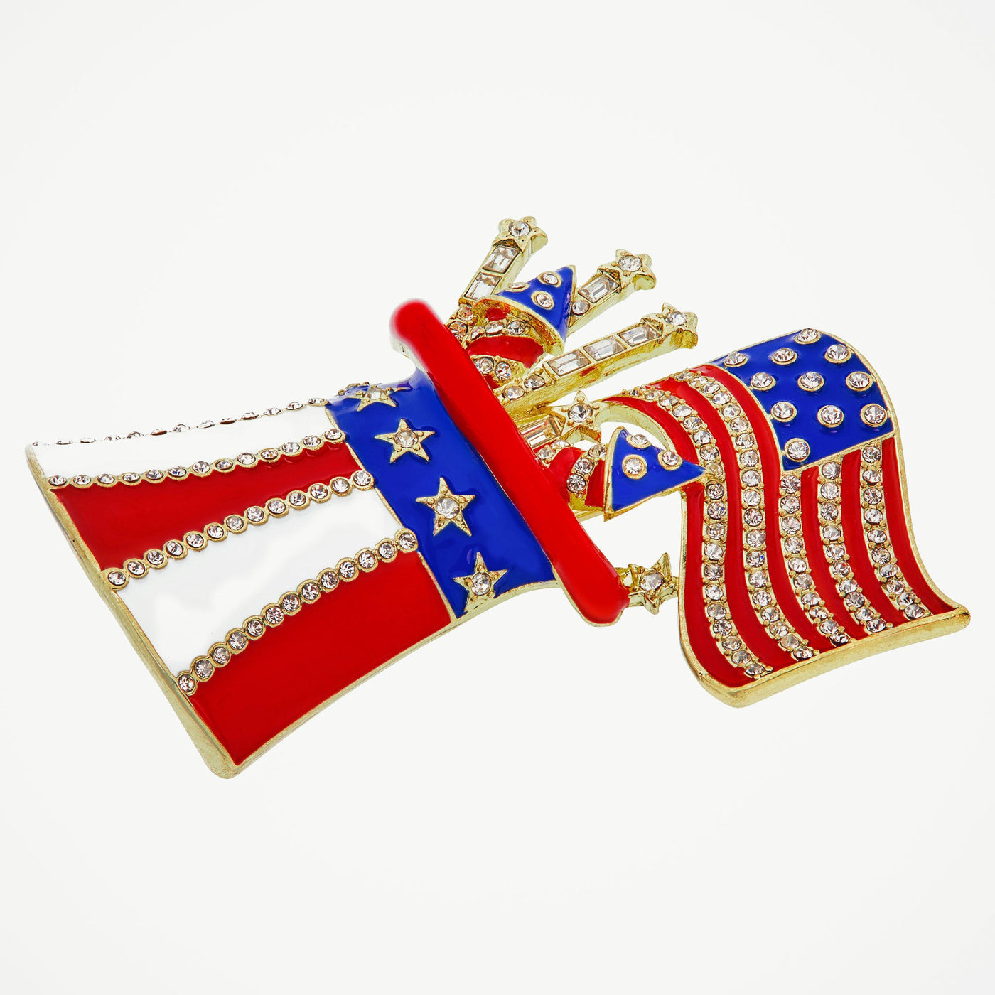 HEIDI DAUS®"Rocket's Red Glare" Crystal & Enamel Patriotic Hat Pin