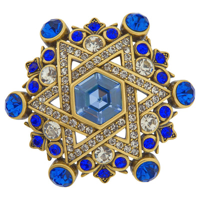 HEIDI DAUS®"Spectacular Star Of David" Crystal Holiday Pin