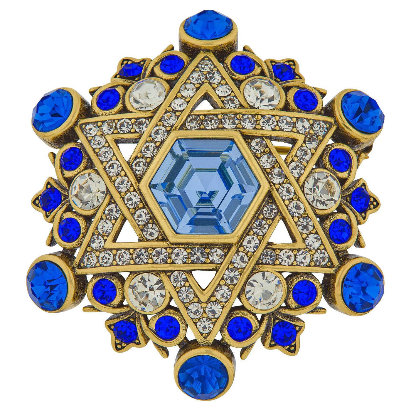 HEIDI DAUS®"Spectacular Star Of David" Crystal Holiday Pin