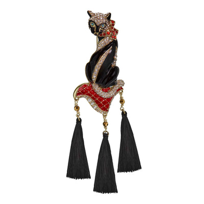 HEIDI DAUS®"Sophisti-Cat" Crystal & Enamel Cat Pin