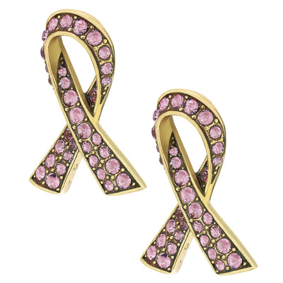 HEIDI DAUS® "Sparkle Strong" Crystal Ribbon Button Earrings - Heidi Daus®