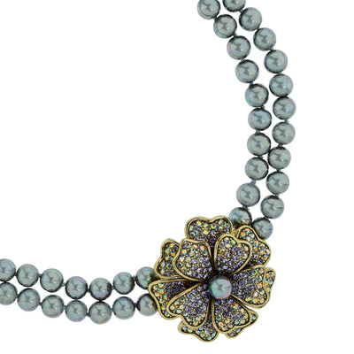 HEIDI DAUS® "Floral" Crystal & Pearl Earring & Necklace Set - Heidi Daus®