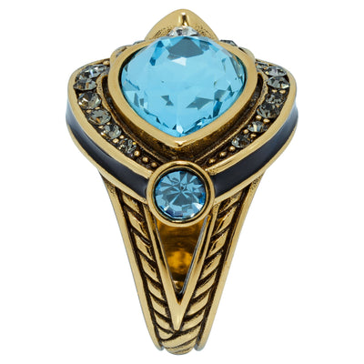 Heidi Daus®"Draped in Deco" Enamel Crystal Deco Ring - Heidi Daus®