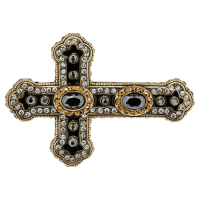 Heidi Daus®"Pure Heaven" Enamel Crystal Cross Double Ring - Heidi Daus®