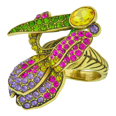HEIDI DAUS®"Early Bloomer" Crystal Flower  Ring