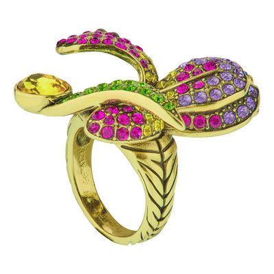 HEIDI DAUS®"Early Bloomer" Crystal Flower  Ring