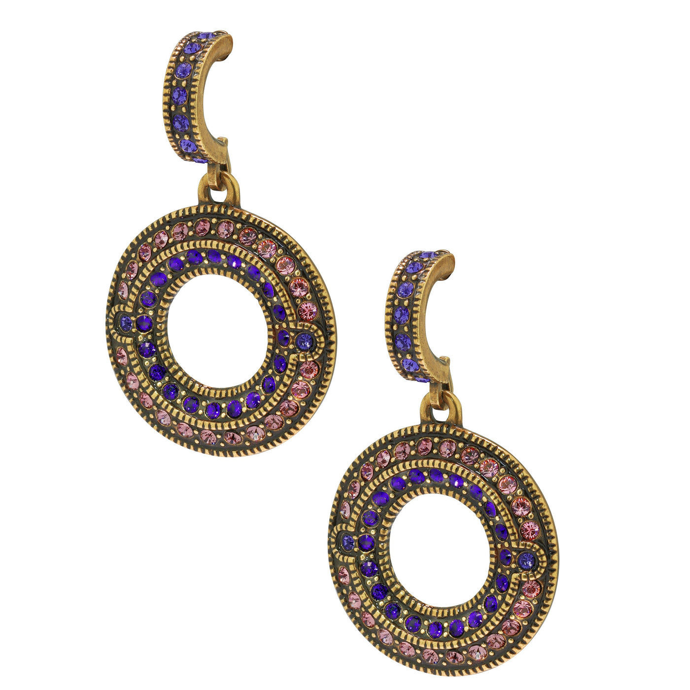 "Two Fab" Crystal Deco Dangle Earrings - Heidi Daus®