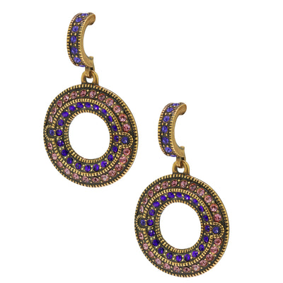 "Two Fab" Crystal Deco Dangle Earrings - Heidi Daus®