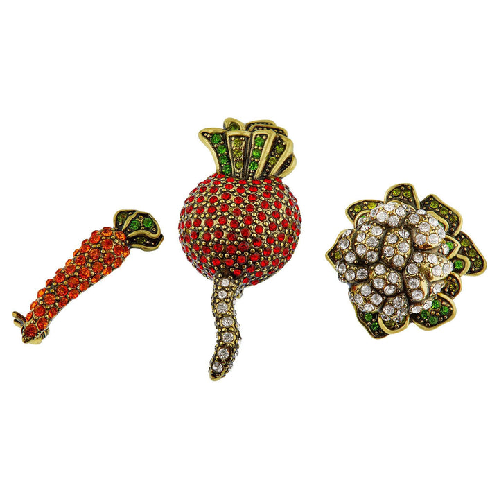 HEIDI DAUS® "Crudite" Crystal Veggie Pin Set HEIDI DAUS®