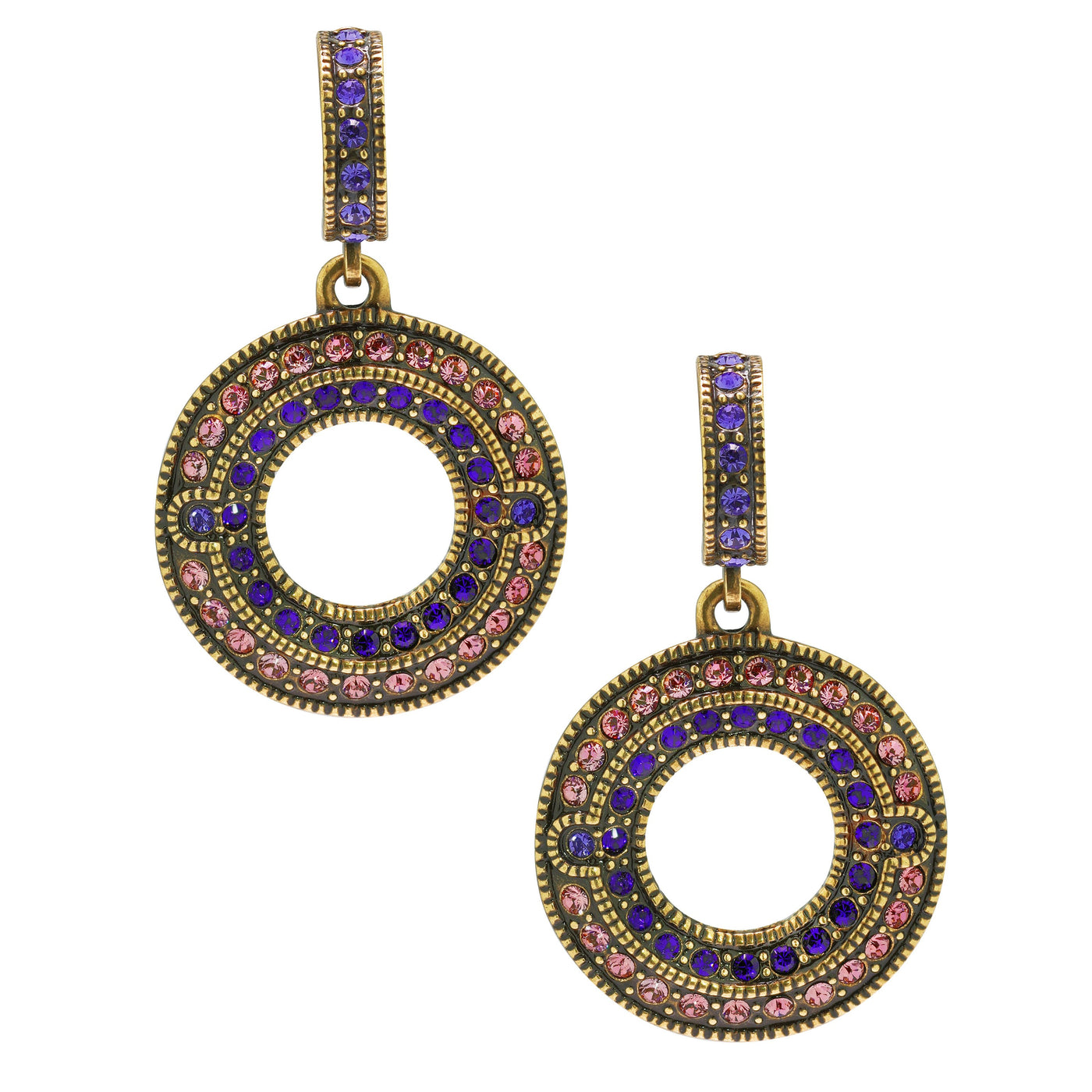 "Two Fab" Crystal Deco Dangle Earrings - Heidi Daus®