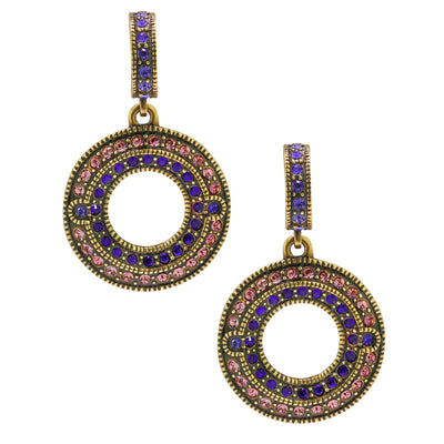"Two Fab" Crystal Deco Dangle Earrings - Heidi Daus®
